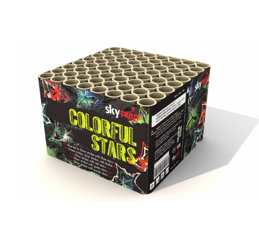 colorful stars batteriefeuerwerk